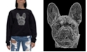 LA Pop Art Women's Word Art Crewneck French Bulldog Sweatshirt